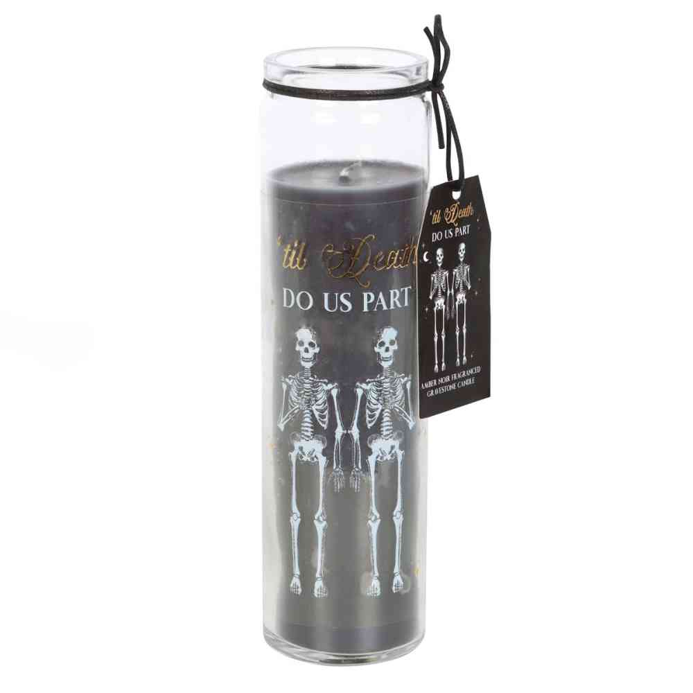 Something Different - Til Death Do Us Part Amber Noir Tube Candle Bougie Parfumée - Noir